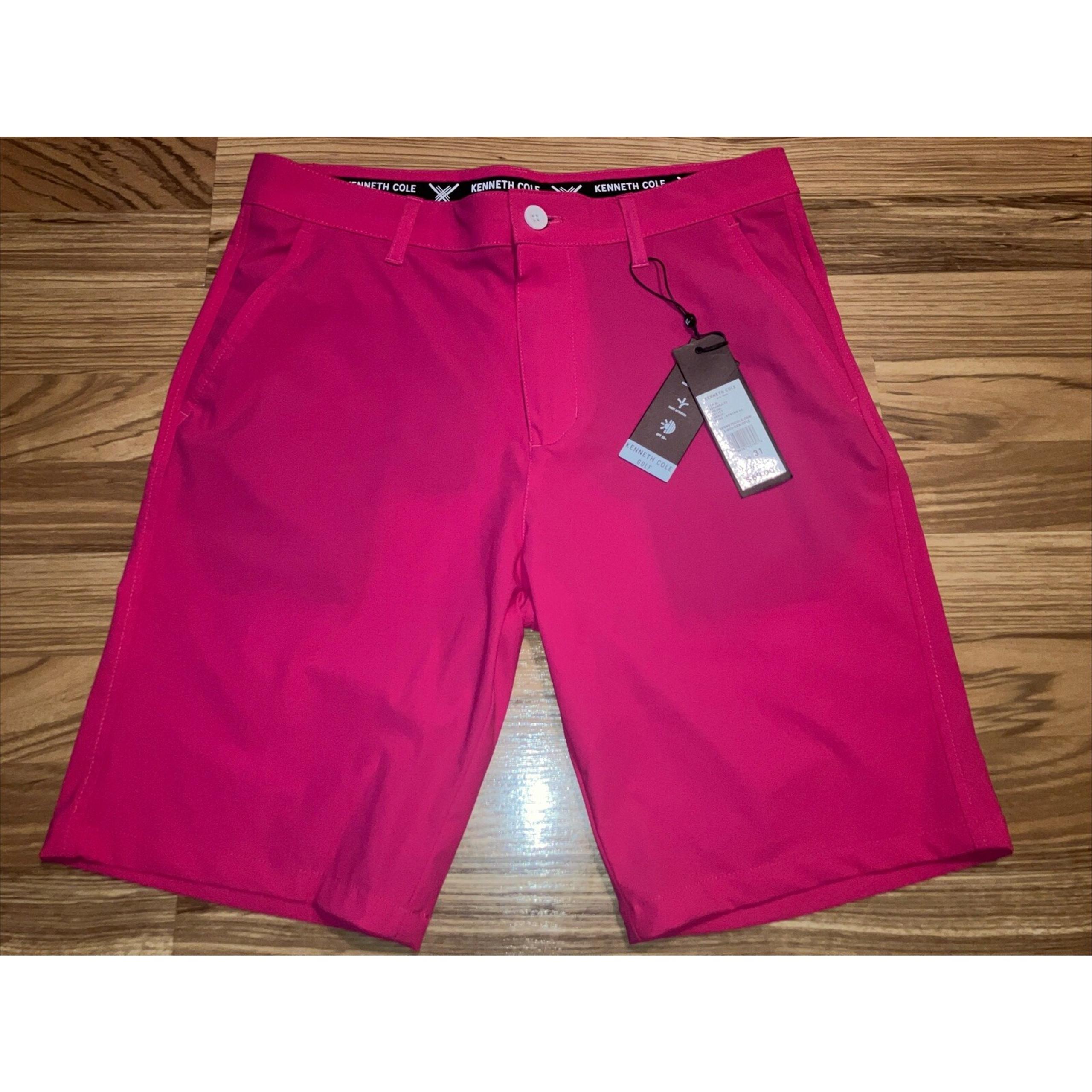 Kenneth Cole Golf Shorts Chino Men's Size 31 Pink Performance Lightweight