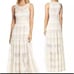 New Eliza J Cream Lace Crochet Tiered Maxi Long Dress Ivory Women’s Sz 6