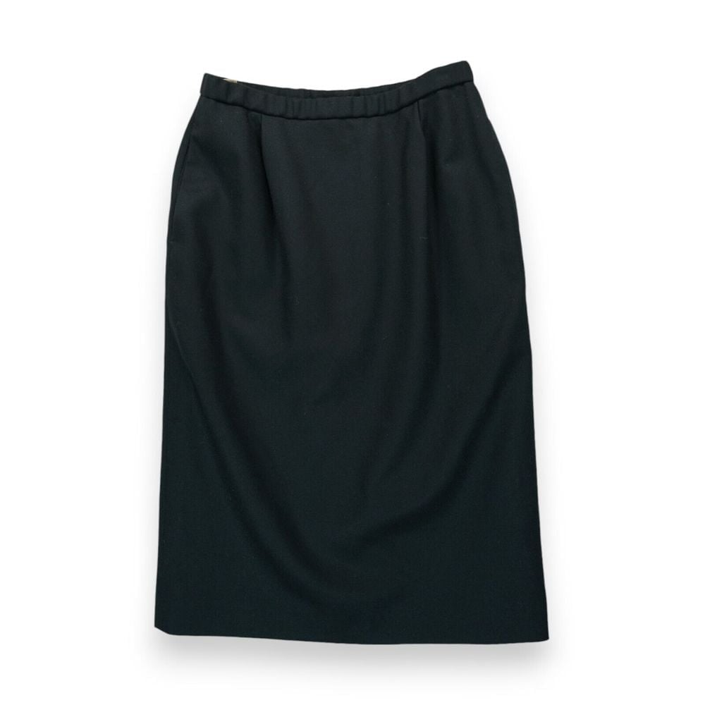 Pendleton Vintage 90's Skirt Womens Black Size 12 100% Pure New Wool