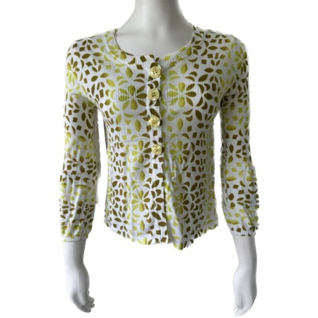 Anthropologie Charlotte Tarantola 100% Cotton Sweater Cardigan Size S