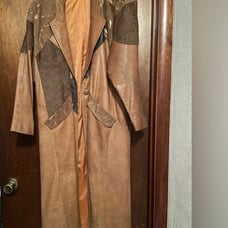 Vintage leather Trench Coat