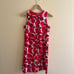Sarah Campbell Poppy print sleevless A-line dress. Size 4. NWT.