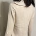 Lauren Ralph Lauren Beige Ribbed Knit Sweater