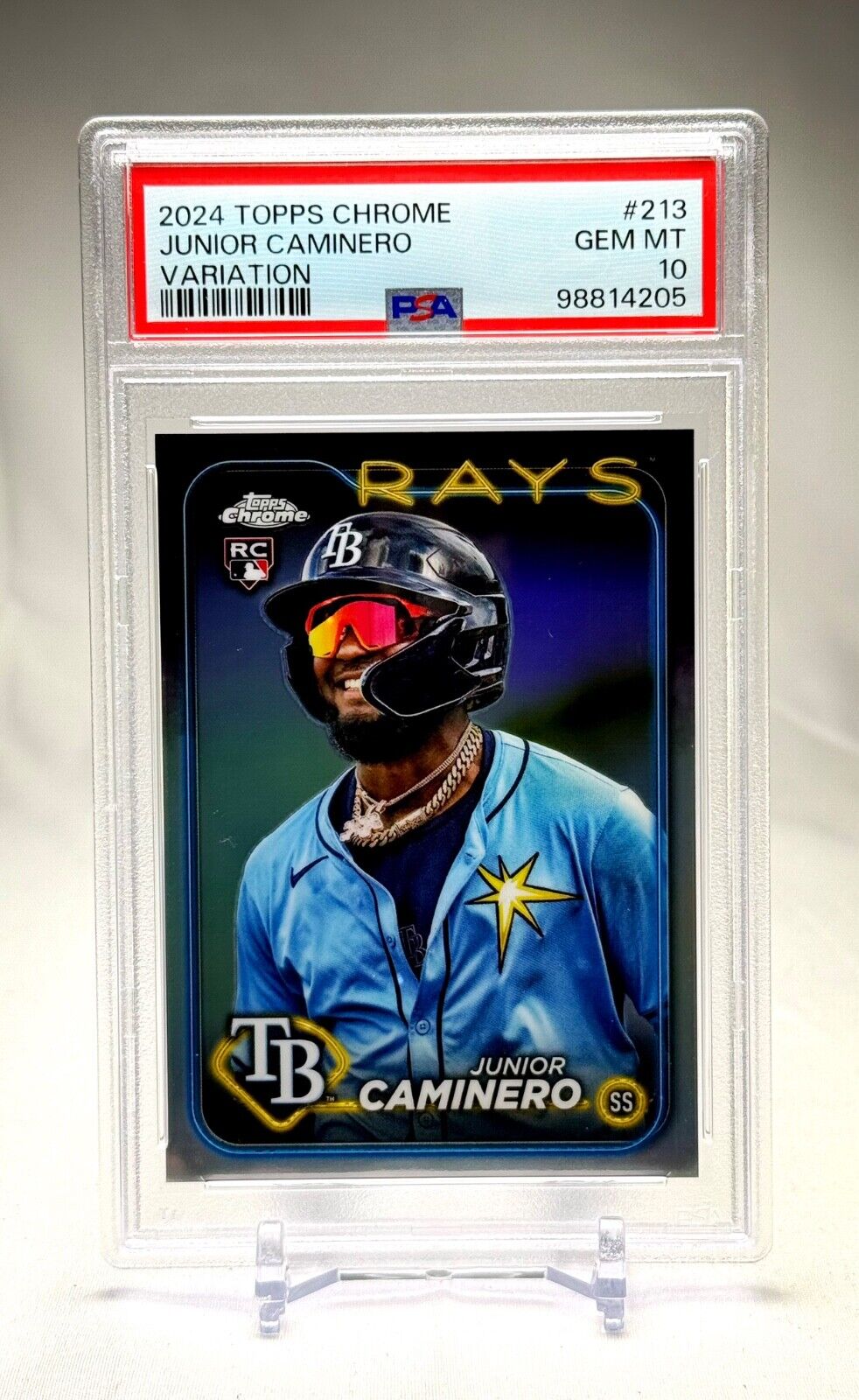 2024 TOPPS CHROME JUNIOR CAMINERO SSP IMAGE VARIATION #213 PSA 10 GEM MINT RC