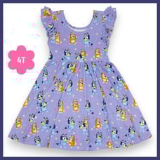 Little Sleepies Bluey and Bingo Flutter Twirl Dress 4T NIB