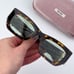 Miu Miu MU09WS 14L50O GLIMPSE BRAND NEW Sunglasses Honey Havana Green Rectangle