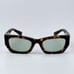 Miu Miu MU09WS 14L50O GLIMPSE BRAND NEW Sunglasses Honey Havana Green Rectangle