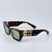 Miu Miu MU09WS 14L50O GLIMPSE BRAND NEW Sunglasses Honey Havana Green Rectangle