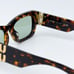 Miu Miu MU09WS 14L50O GLIMPSE BRAND NEW Sunglasses Honey Havana Green Rectangle
