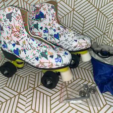 Graffiti/Scribble Quad Skates Rollerskate Rollerskates Artistic New LED RGB SZ41