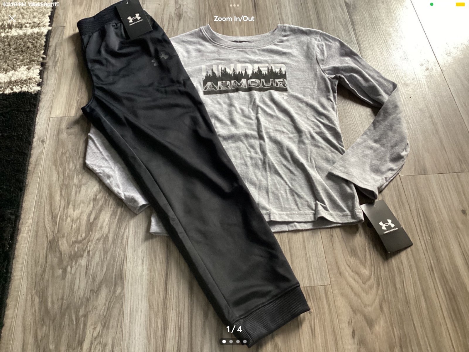 Boys Under Armour l/s tee & joggers outfit size 7(NWT) ~FIRM, NO OFFERS~