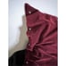 2 ruby red velvet Ralph Lauren crested button pillows