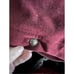2 ruby red velvet Ralph Lauren crested button pillows