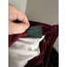 2 ruby red velvet Ralph Lauren crested button pillows