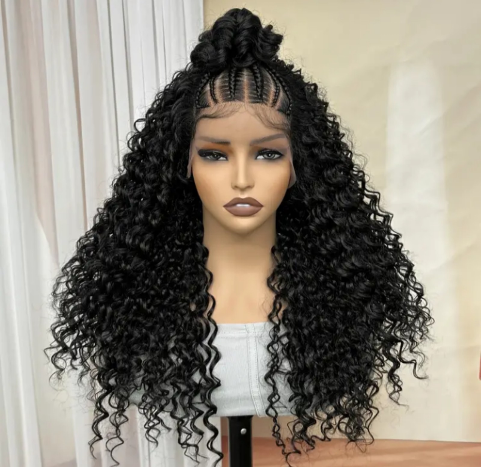 Braided Wig Half up Half Down