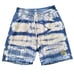 STRIVERS ROW TUPELO SHORTS Large Tie-dyed Blue Sweat French Terry