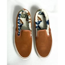 Vans Suede Sherpa Classic Slip-On Shoes in Orange - Sz Men's 8.5 / Women's 10
