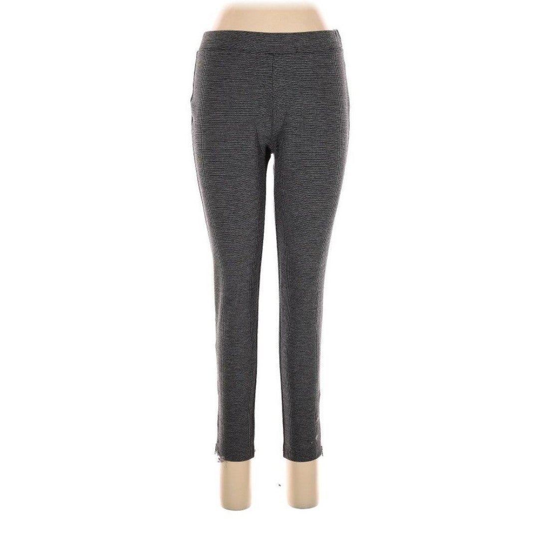 NWT Womens Petite Size 1X 1XP Talbots Gray Mini Herrigbone Stretch Legging Pants