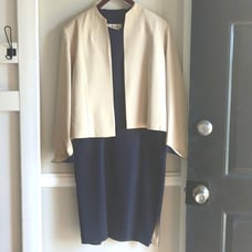 Mary McFadden Collection Dress 2 piece dress Suit Set/ 12 / vintage