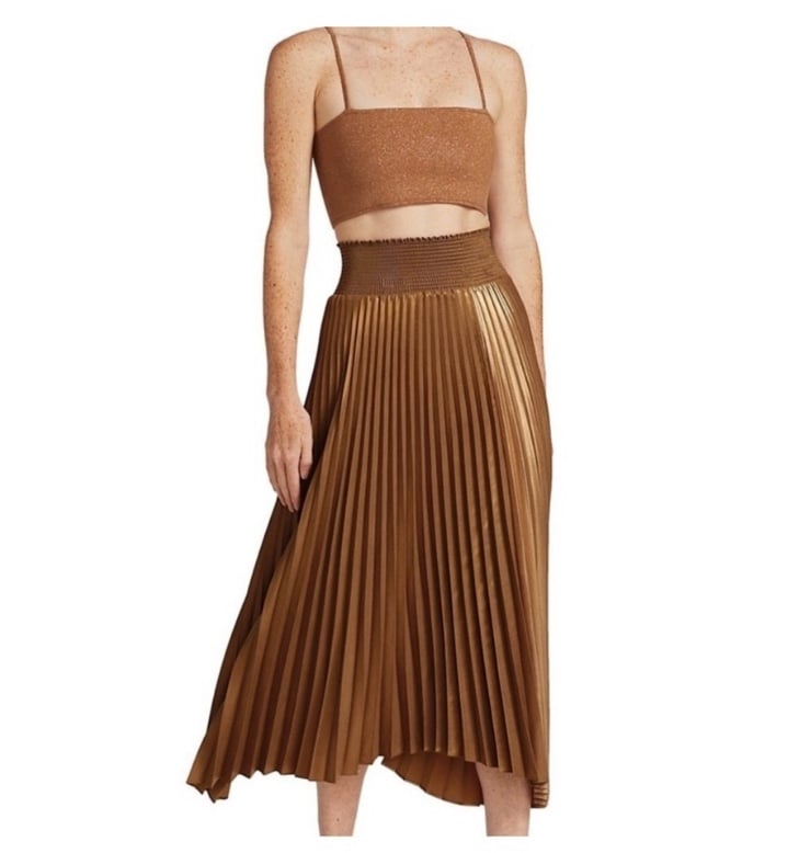 A.L.C. Sonali II Skirt Metallic Copper-Bronze