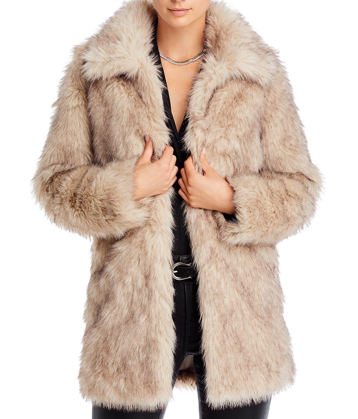 Love token faux fur jacket 2025