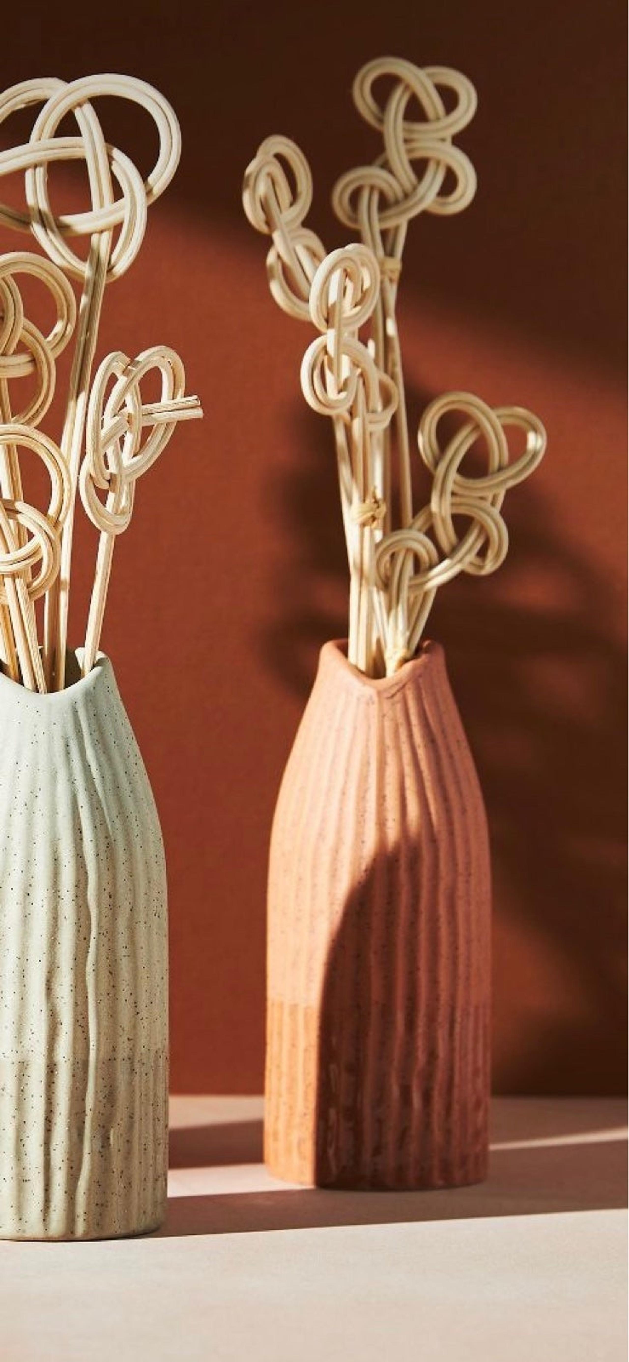 Anthropologie woven leaves reed diffuser ceramic