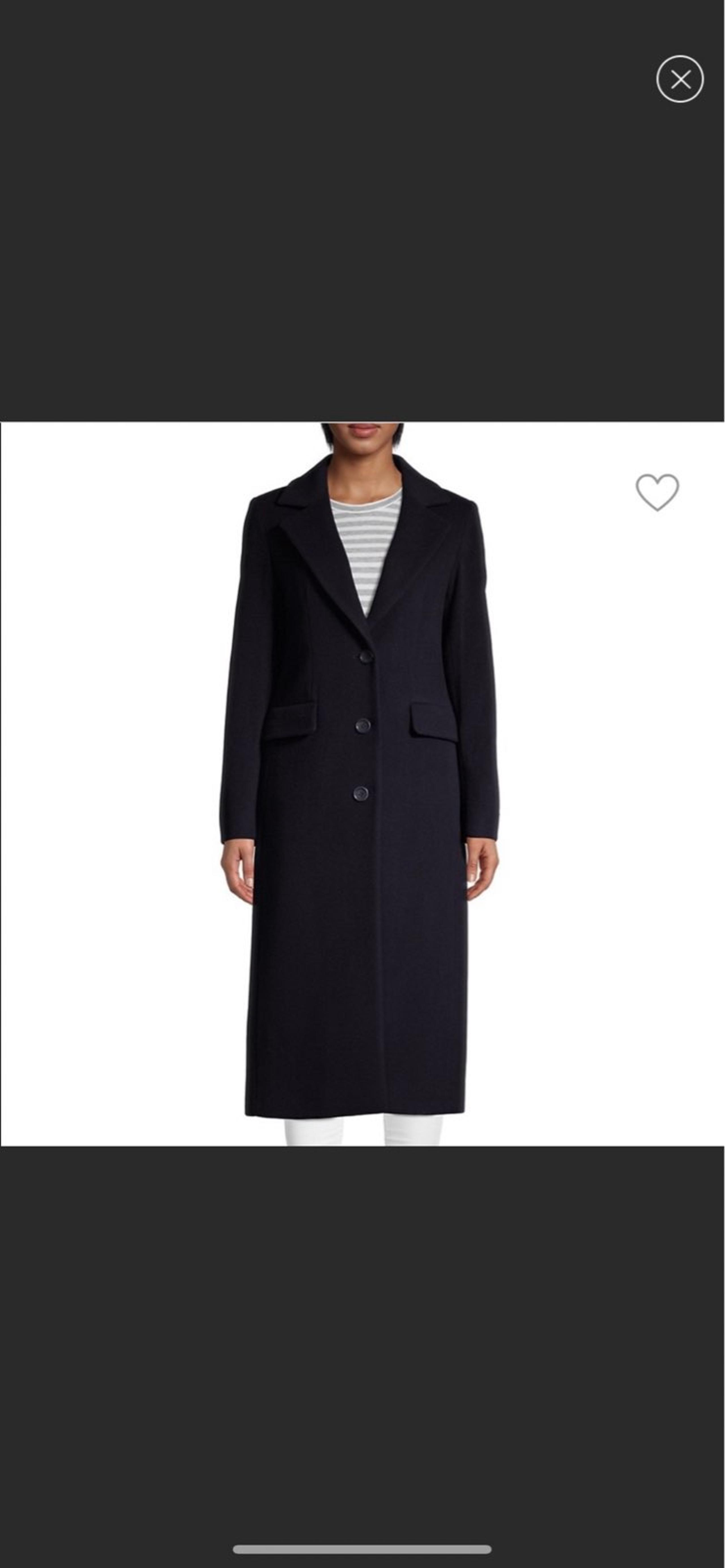 Cinzia Rocco navy blue wool classic coat