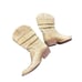 Bcbg Max Azria sz 8 Tan All Leather Western Cowgirl Boots Mid-Calf with Stacked