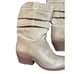 Bcbg Max Azria sz 8 Tan All Leather Western Cowgirl Boots Mid-Calf with Stacked