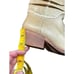 Bcbg Max Azria sz 8 Tan All Leather Western Cowgirl Boots Mid-Calf with Stacked