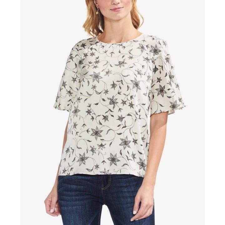 NWT Vince Camuto Ruffle Sleeve Top