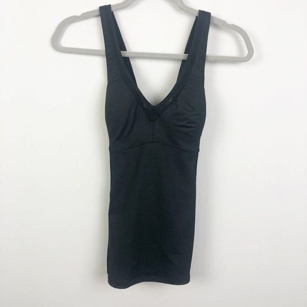 Athleta Black Sheer Accent Tank
