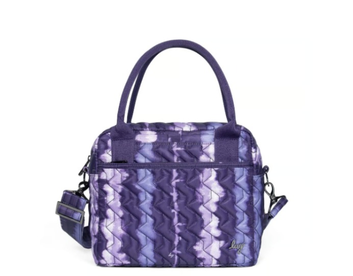 Brand New Lug Jive Crossbody Satchel Handbag in Shibori Purple