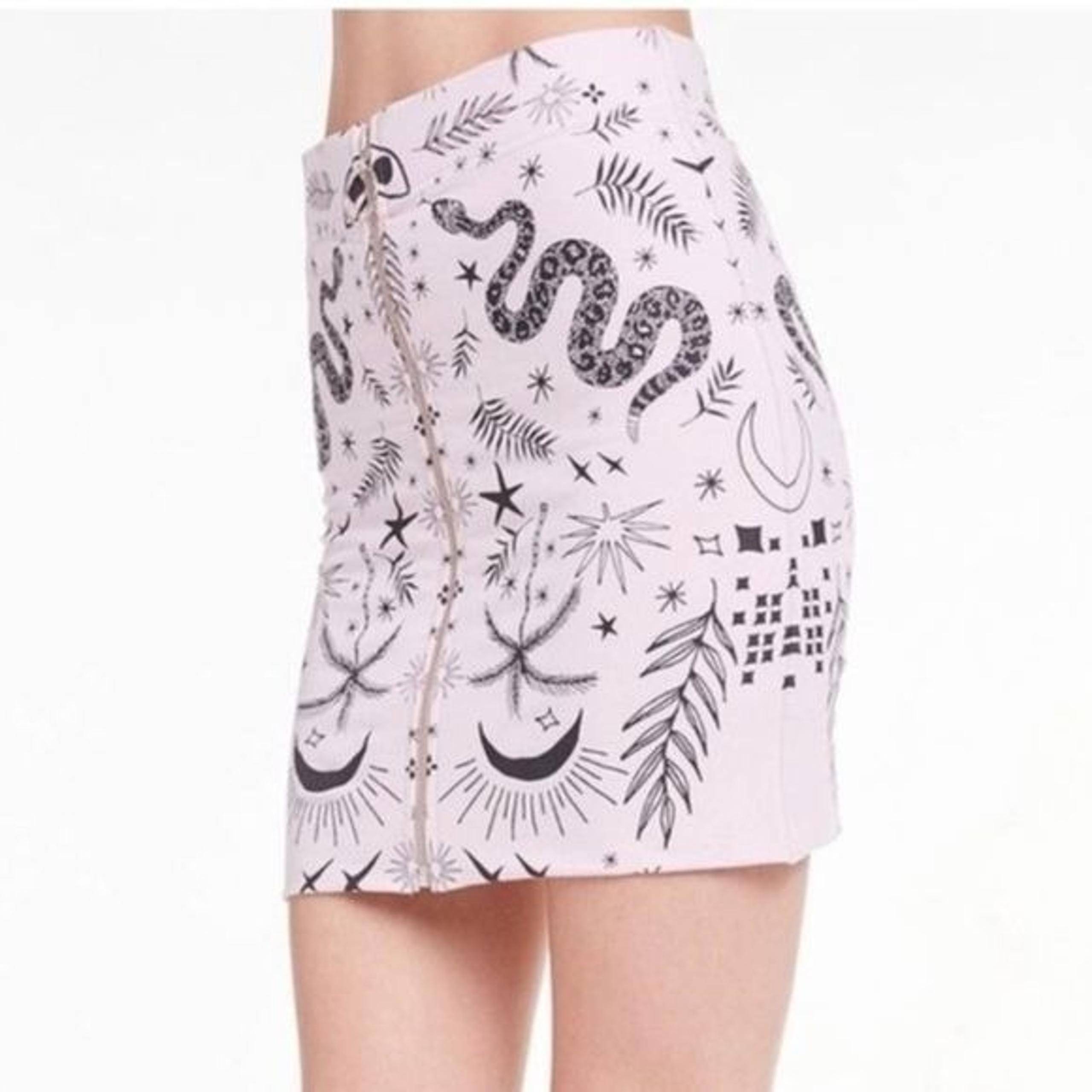 Wildfox Radiant Bandana Gia Pink Black Mini Skirt Zip Size Medium M NWT
