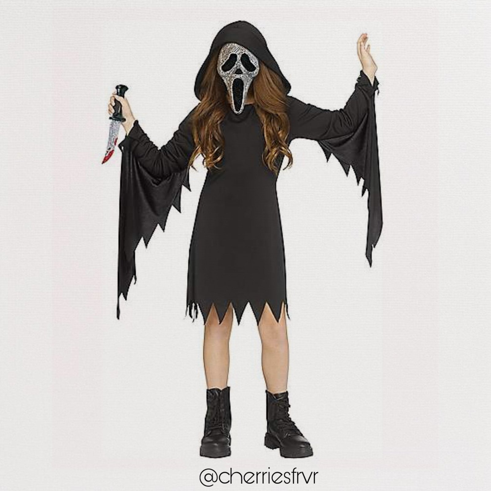bling ghost face costume
