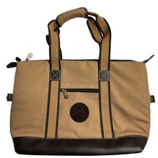 Eddie Bauer Canvas Exterior Plastic Interior Tote EUC