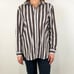 Frank & Eileen Joedy Boyfriend Button-Up Stripe Shirt Brown Stripe XXS