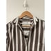 Frank & Eileen Joedy Boyfriend Button-Up Stripe Shirt Brown Stripe XXS