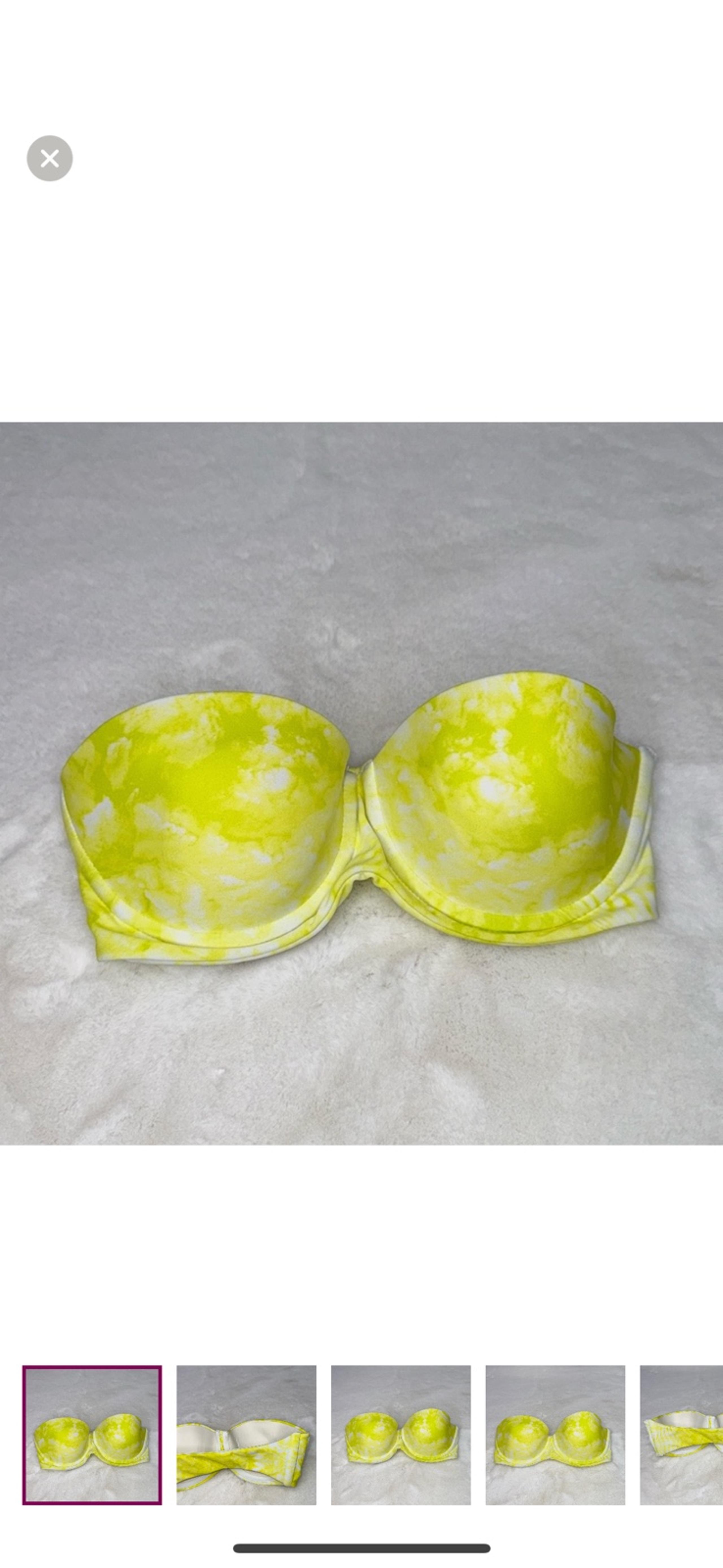 Mikoh Bandeau Strapless Bikini Top Size Small