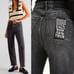 Ksubi Brooklyn High Rise Straight Jean in Diablo Faded Black Size 25