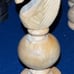 Vintage French Regency Boxwood Chessmen Complete Set of 32 pieces