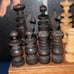 Vintage French Regency Boxwood Chessmen Complete Set of 32 pieces