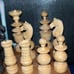 Vintage French Regency Boxwood Chessmen Complete Set of 32 pieces