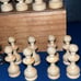 Vintage French Regency Boxwood Chessmen Complete Set of 32 pieces