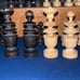 Vintage French Regency Boxwood Chessmen Complete Set of 32 pieces
