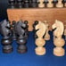 Vintage French Regency Boxwood Chessmen Complete Set of 32 pieces