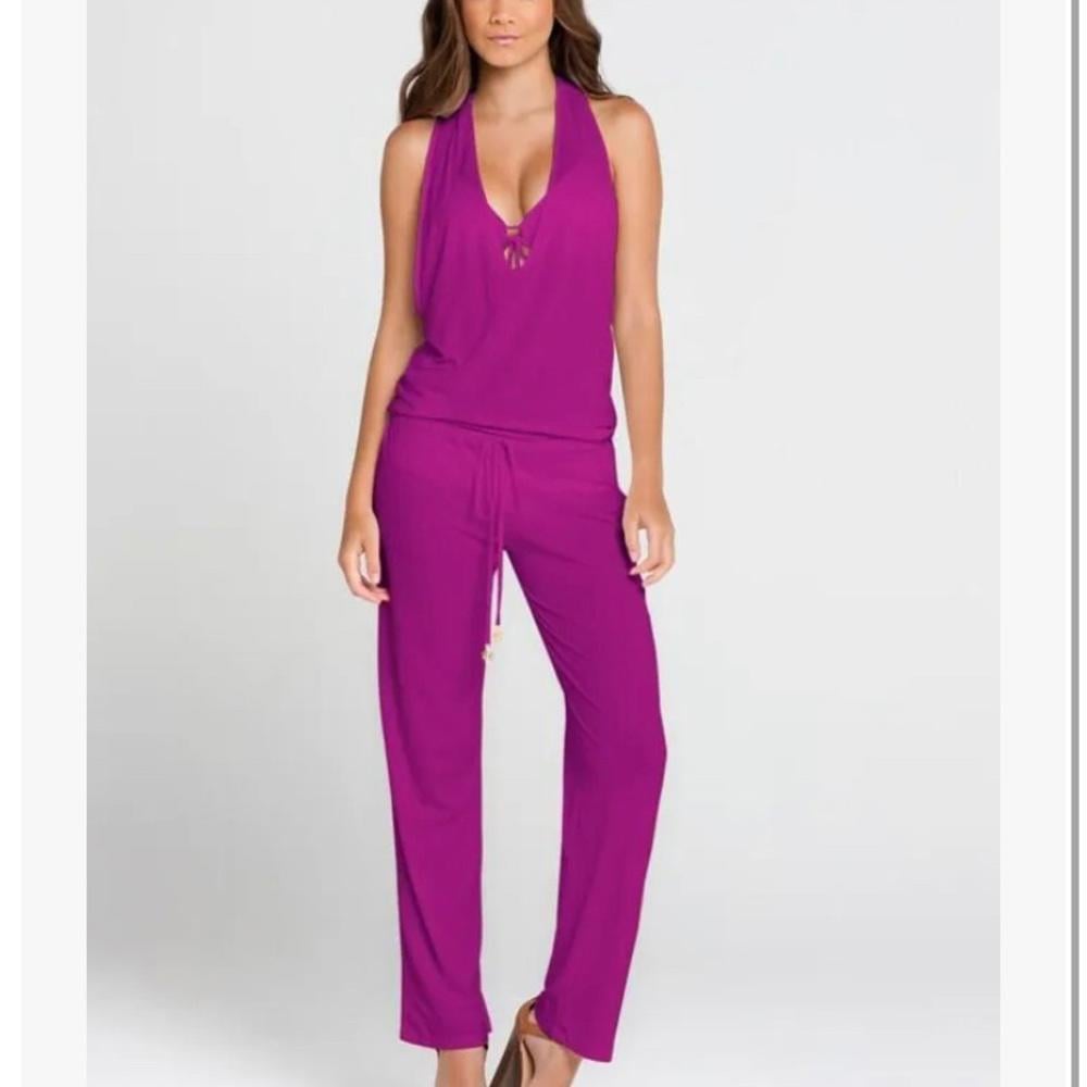LULI FAMA Cosita Buena T-Back Romper Cover-up