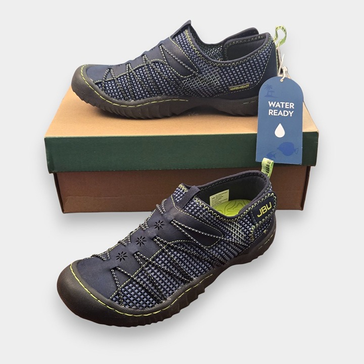 JBU Womens Soul Water Ready Flats Navy Kiwi Shoes 6 M NIB