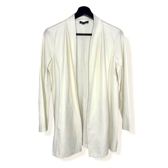 Eileen Fisher Open Front Nylon Blend Cardigan Blazer Small