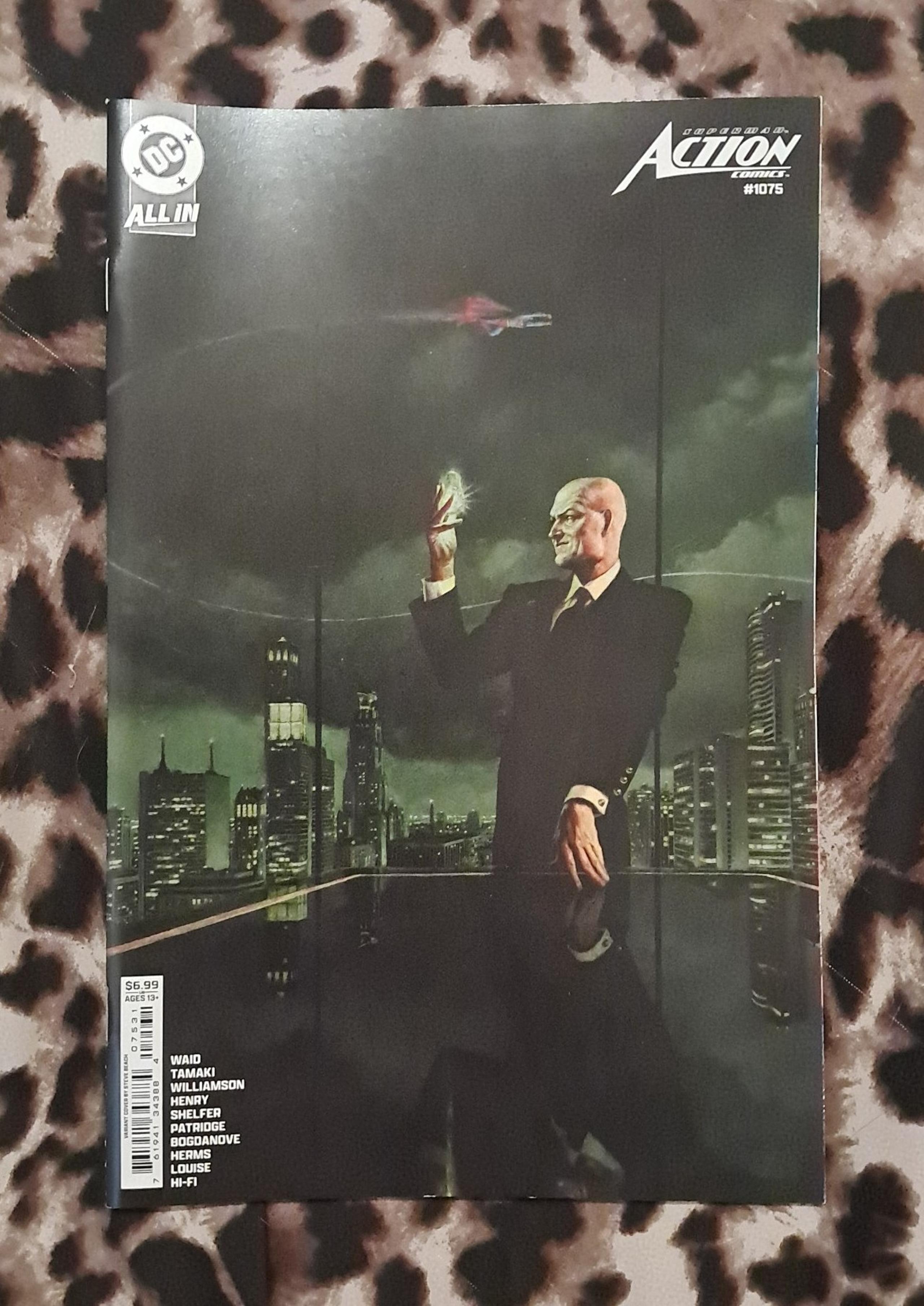 DC Comics Action Comics #1075 Steve Beach Card Stock Variant Cover Comic Book.